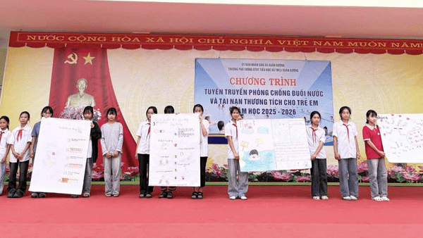 Hội LHPN xã Xuân Dương phối hợp tổ chức tuyên truyền phòng chống đuối nước và tai nạn thương tích cho trẻ em