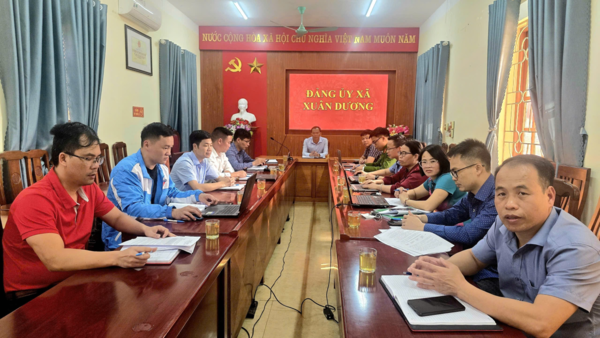 Xã Xuân Dương: Tổ chức điểm cầu dự Hội nghị trực tuyến quán triệt một số văn bản mới về công tác tổ chức xây dựng Đảng