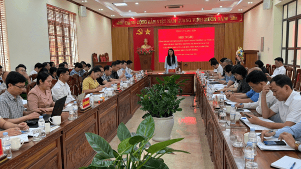 Hội nghị công bố Quyết định kiểm tra của Ban Thường vụ Tỉnh ủy   đối với Ban Thường vụ Đảng ủy các xã: Lộc Bình, Khuất Xá, Lợi Bác,  Mẫu Sơn, Na Dương, Thống Nhất, Xuân Dương