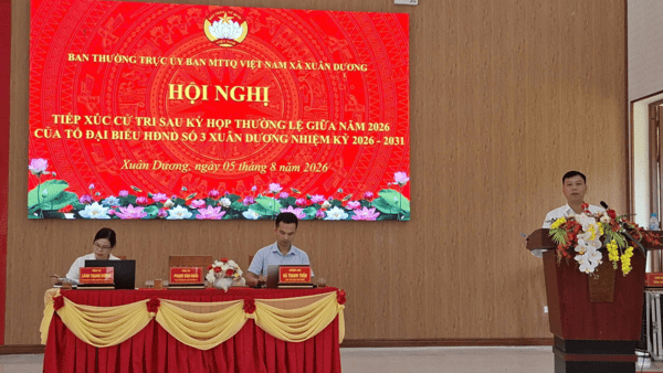CÁC TỔ ĐẠI BIỂU HĐND XÃ XUÂN DƯƠNG TIẾP XÚC CỬ TRI SAU KỲ HỌP THƯỜNG LỆ GIỮA NĂM 2026